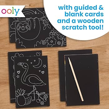 Amazon.com: Ooly Mini Scratch & Scribble Art Kit - 6 Card